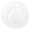 Smarty Had A Party White with Gold Rim Organic Round Plastic Dinnerware Set (120 Dinner Plates+120 Salad Plates), 240PK 930WHGVP-CASE - alternate 6